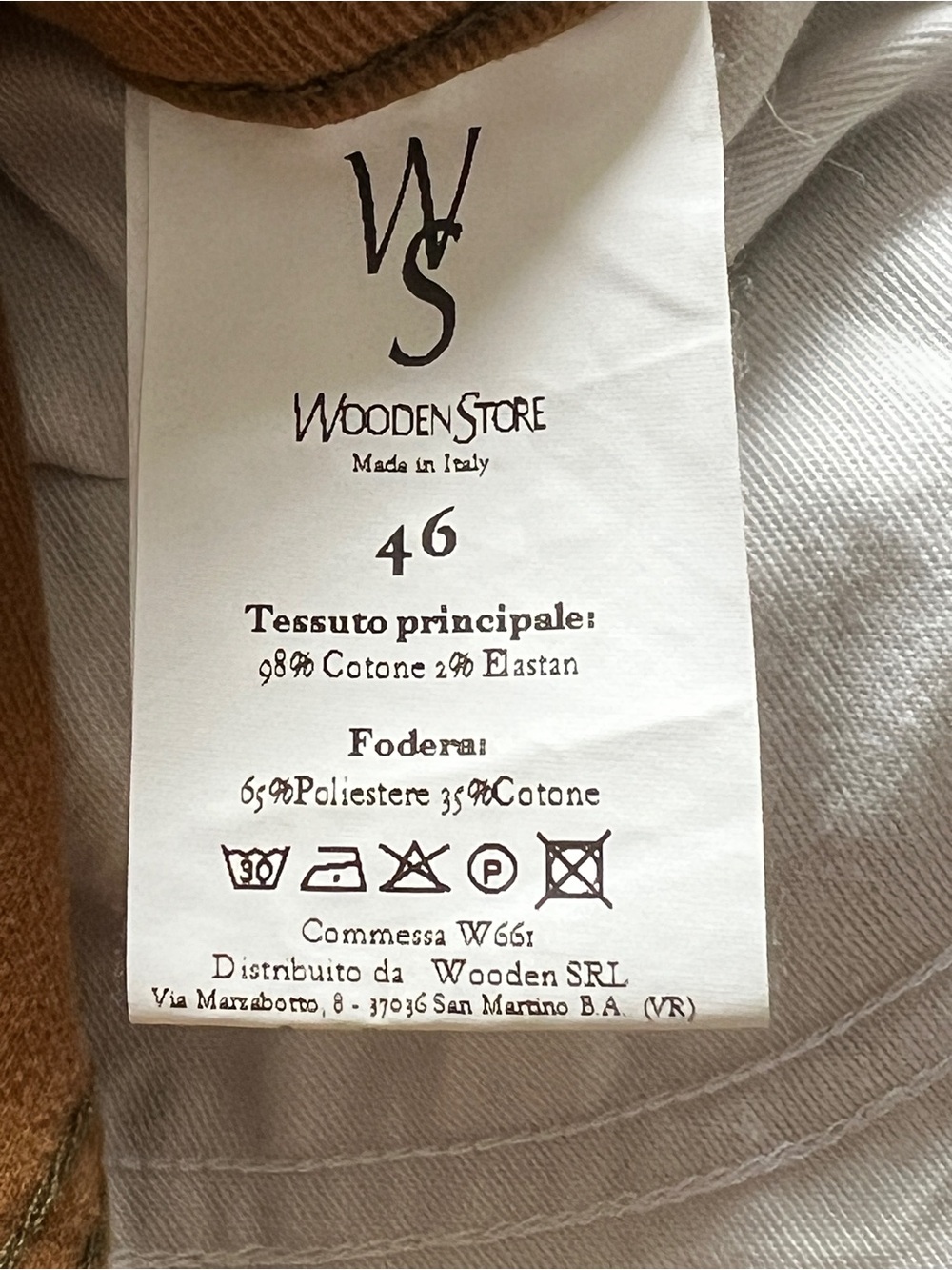 The Wooden Store (Italian brand) Men's Tan Chino Pants - Picture 6 of 16